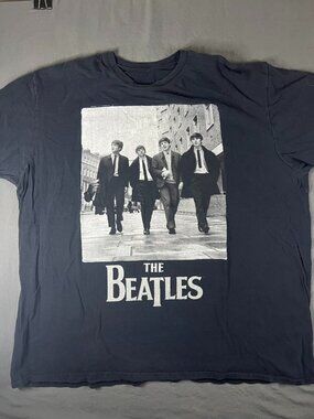 The Beatles 2016 Apple Corps Tee Men’s XL Faded Grunge Tee Band Tshirt Black